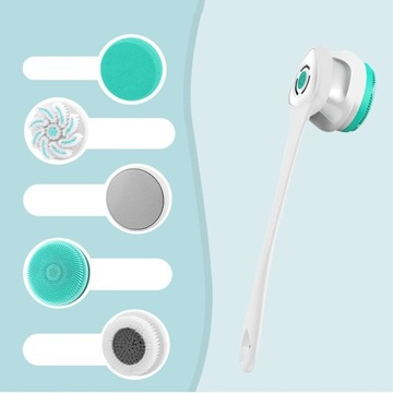 ЭЛЕКТРИЧЕСКАЯ ЩЕТКА 5 В 1 ДЛЯ МЫТЬЯ СПИНЫ НОГ ТЕЛА ВАННА МАССАЖЕР ДЛЯ ЛИЦА