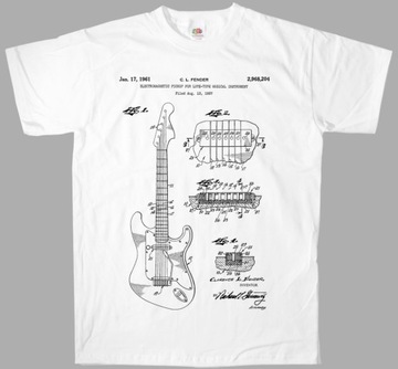 Gitara elektryczna FENDER patent, koszulka t-shirt
