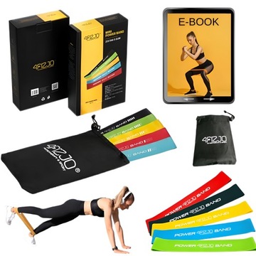 GUMY DO ĆWICZEŃ OPOROWE 5SZT ZESTAW TAŚM MINI BAND PRO WOREK + GRATIS EBOOK