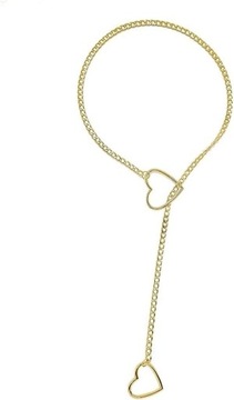 Heart Slip Chain Necklace, Heart O-Ring Slip Chain Necklace For Women,