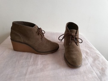 Buty botki koturny skórzane CLARKS r. 39 wkł 25 cm