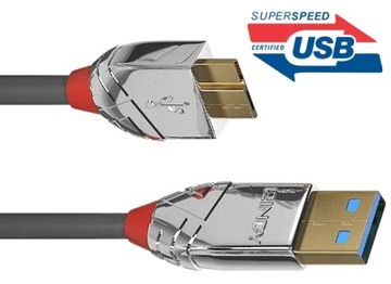 Lindy 36656 Линейный кабель USB 3.0 Type A — Micro B Cromo — 0,5 м