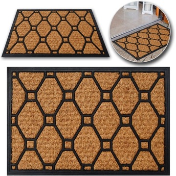 WYCIERACZKA WEJŚCIOWA DO BUTÓW POD DRZWI KOKOS MATA ZEWNĘTRZNA GUMOWA 40x60