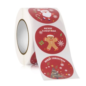 NAKLEJKI ŚWIĄTECZNE X 500 ROLKA WESOŁYCH ŚWIĄT NA PREZENTY ŚWIĘTA