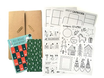 Lapbook Kraft Version версии календарь Advent