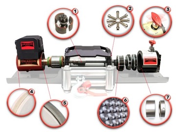 6T DRAGON WINCH 12V ELECTRIC CABLE WINCH для автоэвакуатора