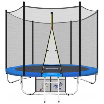 TRAMPOLINA OGRODOWA 312CM Z SIATKĄ+DRABINKA FITNET
