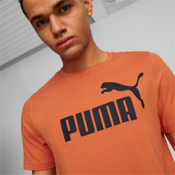 PUMA SPORTOWA BAWEŁNIANA KOSZULKA MĘSKA T-SHIRT KRÓTKI RĘKAW Z LOGO r. M