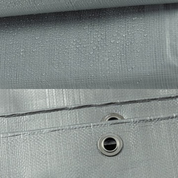 Брезент 5х5 ТОЛСТЫЙ Серебристый и Черный 260г Морозостойкий Водонепроницаемый УФ+++