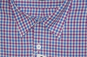 Elegancka Bawełniana Koszula męska w kratkę 42/42 XL Kratka