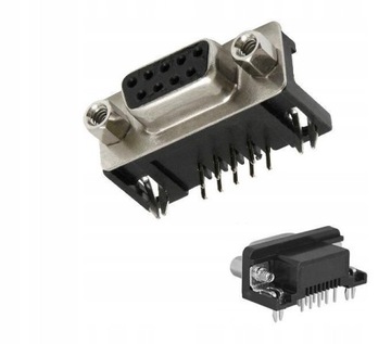 D-SUB DB9 RS232 gniazdo lutowane do druku