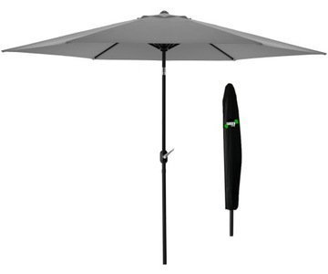 PARASOL OGRODOWY SKŁADANY 3 M SKOŚNY 3 SZARY
