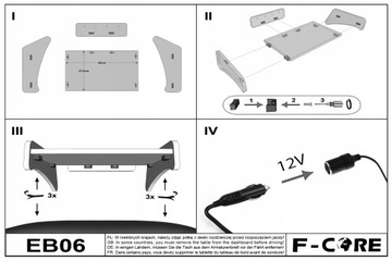 Полка центральная BUS VAN CITROEN JUMPER II 06 - козырек