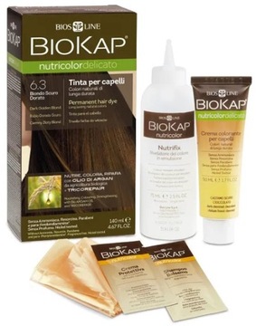 BIOKAP NUTRICOLOR DELICATO 6.3 Ciemny Złoty Blond 140 ml