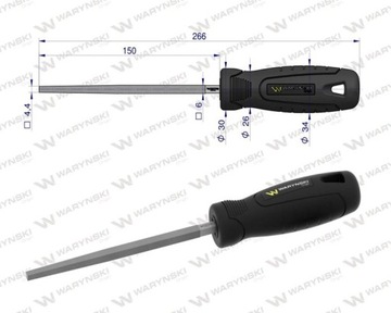 Квадратный металлический напильник 150 мм Waryński