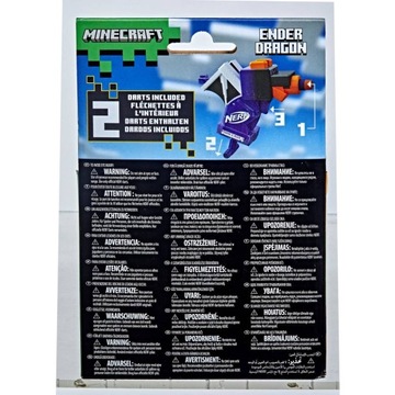 NERF MINECRAFT ENDER DRAGON PISTOLET WYRZUTNIA 8+