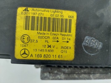 MERCEDES A TŘÍDA W169 SVĚTLO LEVÝ PŘEDNÍ BI XENON