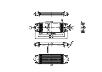 CHLADIČ INTERCOOLER IVECO DAILY III IV V 2.3D-3.0D 2014-