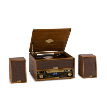 WIEŻA STEREO W STYLU RETRO Auna Belle Epoque 1910 brązowy