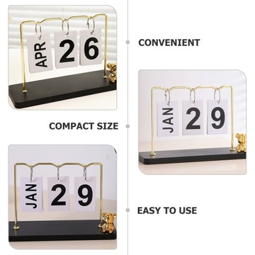 Деревянные блоки календаря, стоящие с откидной крышкой.