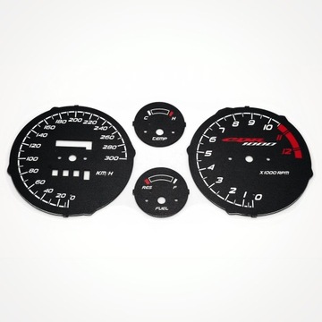 Honda CBR 1000 F DUAL 92-99 Tarcze Zegarów CZARNE