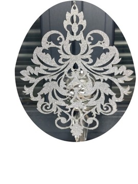 ZAWIESZKA AŻUR ORNAMENT GIRLANDA OZDOBA WZÓR NR 1 KOLOR SREBRNY HIT