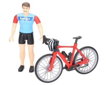 Bruder 63110 Figurka kolarza z rowerem kolarzówka