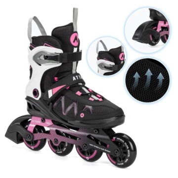 Dámské Kolečkové Brusle Attabo Bliss Recreational ABEC-7 Kolečka 80mm Hliníkový Rám