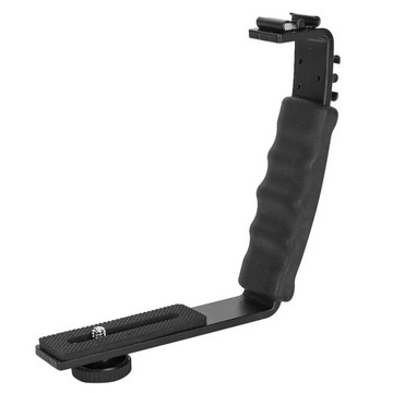 Camera Flash L-Bracket Dual Hot Shoes Flash Bracket; Holder Mount Adapter M