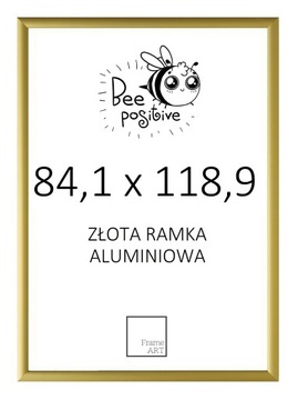 ZŁOTA RAMA 84,1x118,9 ALUMINIOWA A0 118,9x84,1