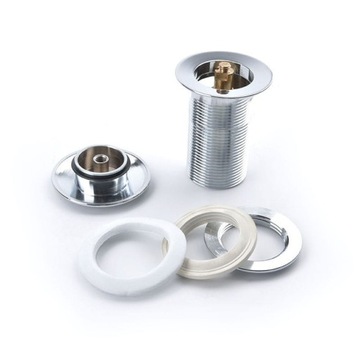 Metalowy korek klik klak do umywalki bez przelewu chrom push-open SOTBE