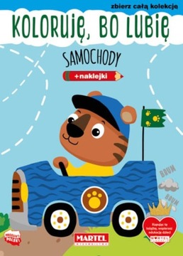 KOLORUJĘ bo lubię - SAMOCHODY z naklejkami 16str