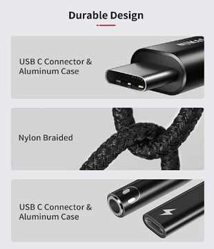 АДАПТЕР USB C JACK 3,5 мм PD USB C 2IN1 NIMASO