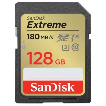 Karta SD Sandisk SDXC EXTREME 128GB 180MB/s V30