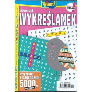 Krzyżówki Wiem! Świat WYKREŚLANEK 4/2023