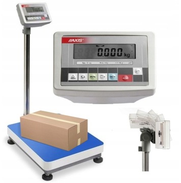 Waga Platformowa Sklepowa Magazynowa AXIS DO 150kg Z LEGALIZACJĄ 50X40 LCD