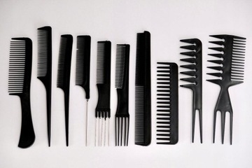 НАБОР ПАРИКМАХЕРСКИХ РАСЧЕСОК 10 ШТ. + ЧЕХОЛ