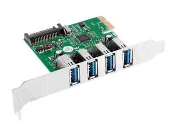 Adapter Kontroler Karta 1x PCIE do 4x USB 3.1 HUB