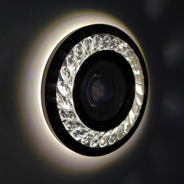 Галогенный стеклянный потолочный светильник, черный, GU10 LED STRIP