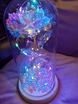 MAGIA ROSE IN GLASS ПОДАРОК ​​СВЕТЯЩИЙСЯ LED ко Дню святого Валентина