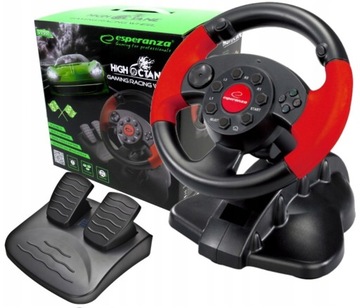 KIEROWNICA Z PEDAŁAMI PC PSX PS2 PS3 USB WIBRACJE