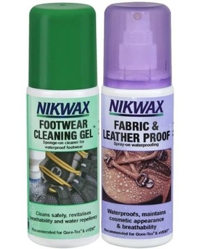 NIKWAX Zestaw NUBUCK I ZAMSZ + ŻEL CZYSZCZĄCY