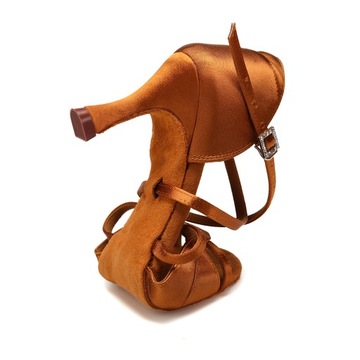 Танцевальная туфли нежная латиноамериканская бронза 7,5 см