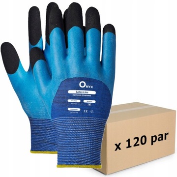 RĘKAWICE ROBOCZE ONYX BLUEFOM R10 120 PAR PIANKOWE