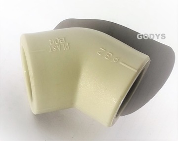 ZGRZEWKA PP polipropylen KOLANO 45° FI 32 mm x 32