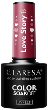 LAKIER HYBRYDOWY LOVE STORY 8 CLARESA Zmysłowa czerwień