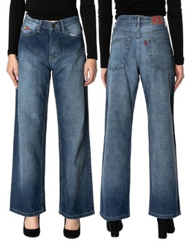 Spodnie Dziewczęce Szwedy Szerokie Nogawki J81D W27/150 JEANS PRZECENA