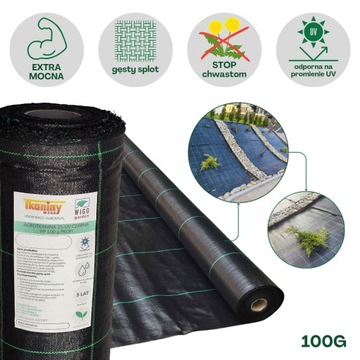 Agrotkanina czarna PROFI PP UV 100g/m2 230cm 10mb
