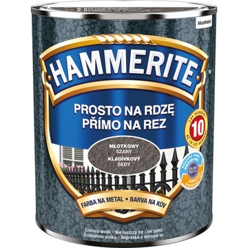 Hammerite prosto na rdzę młotkowy szary 0,7l