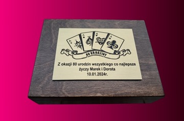 Коробка для карт + гравировка на латуни